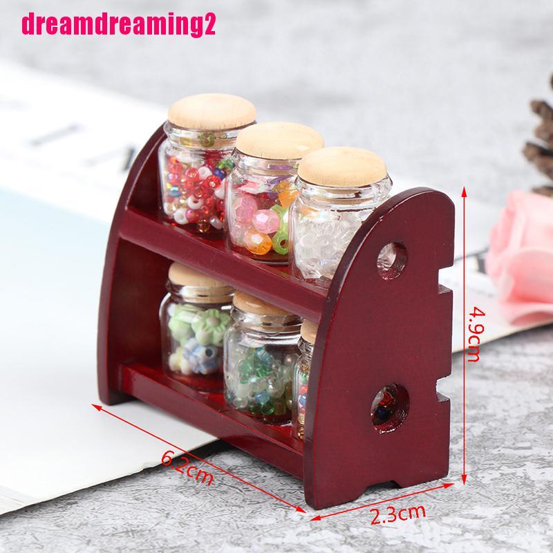 Kệ gỗ tỉ lệ 1: 12 trang trí nhà búp bê độc đáo