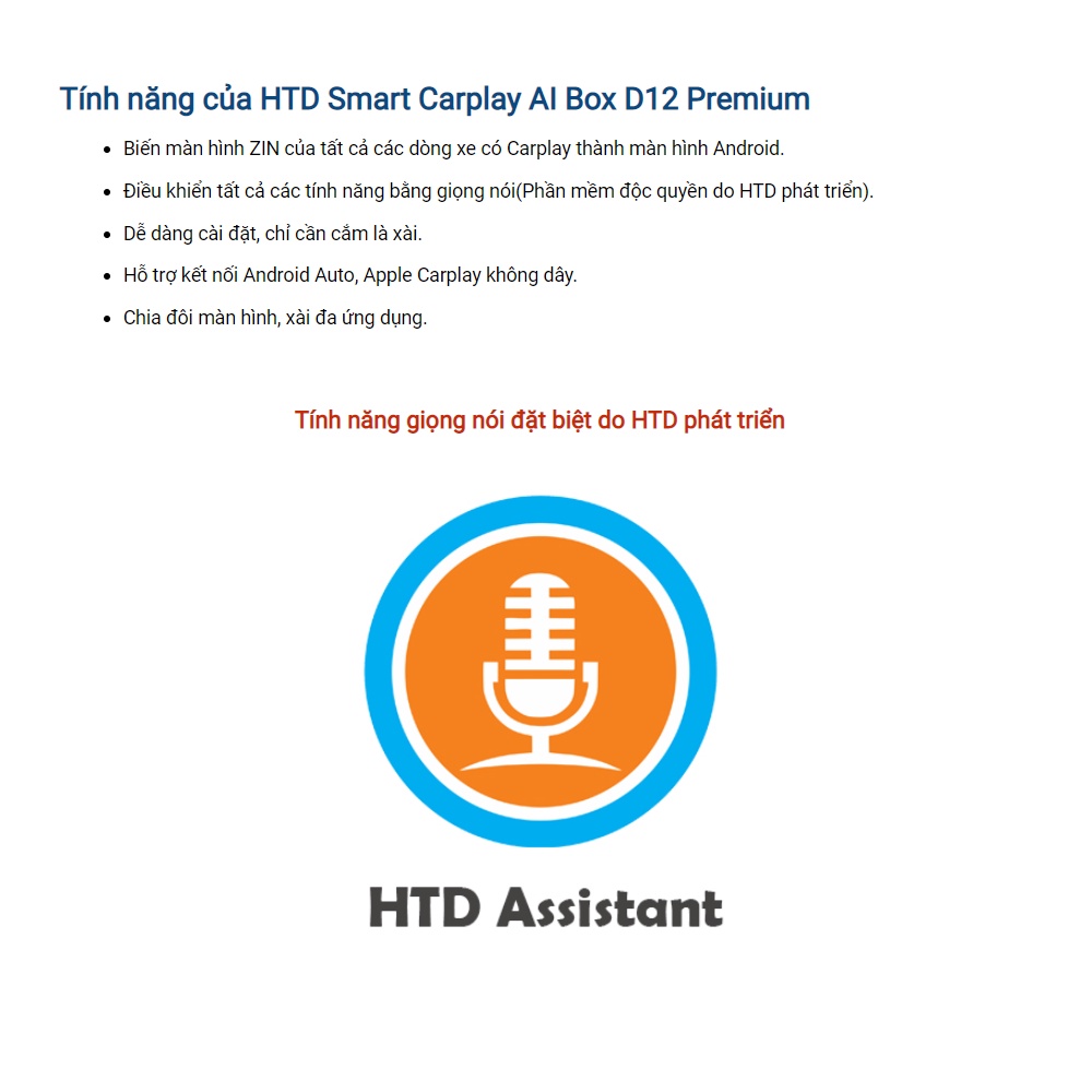 HTD D12 Premium - Android Box Cho ô tô - Ram 4G, Rom 64GB
