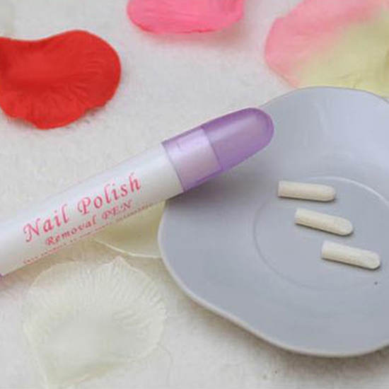 1 Cây Bút Tẩy Sơn Móng Tay Với 3 Đầu Thay Thế