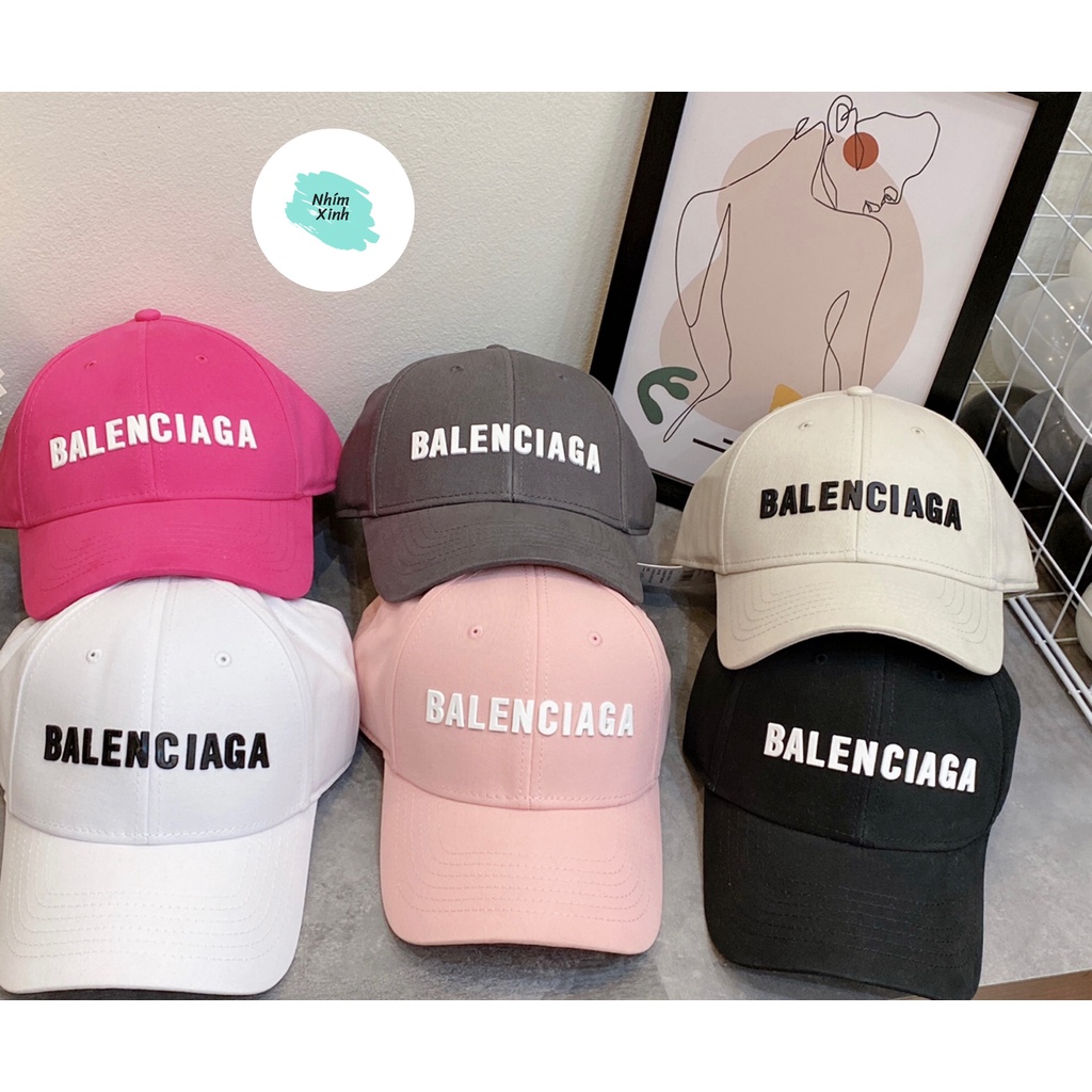 Mũ Lưỡi Trai Kaki Balenciaga Cho Nam Nữ Hàng Quảng Châu Cao Cấp, Phom Chuẩn Đẹp - Màu Trắng/Hồng/Nâu đất/Đen/Kem