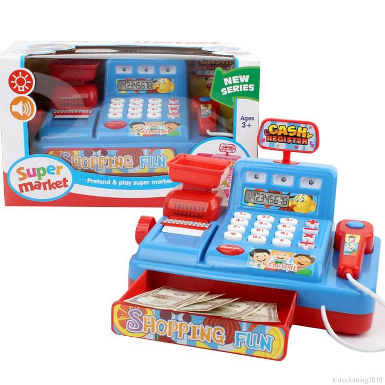 Bộ đồ chơi máy tính tiền siêu thị bằng nhựa dành cho các bé