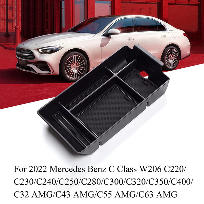 Khay Đựng Vật Dụng Bệ Tỳ Tay Xe Hơi Mercedes Benz C Class W206 C200 C220 2022