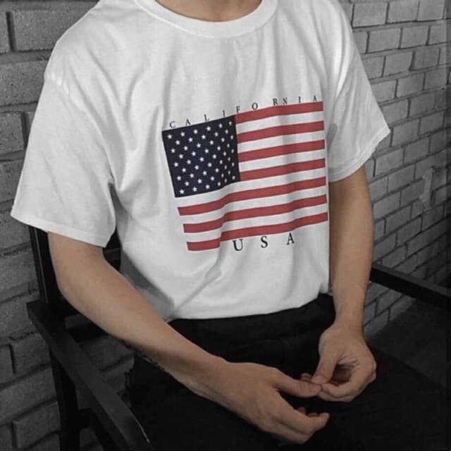 Áo tay lở hình cờ Mỹ USA quốc kì Mỹ unisex
