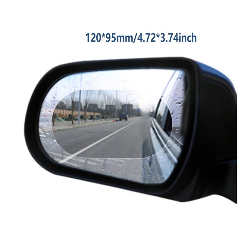 2 Miếng Dán Kính Chiếu Hậu Xe Hơi Chống Sương Mù Chống Nước 14.5x10cm