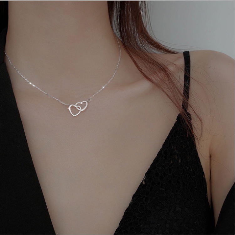 Vòng cổ mặt trái tim phong cách hàn quốc đơn giản cho nữ