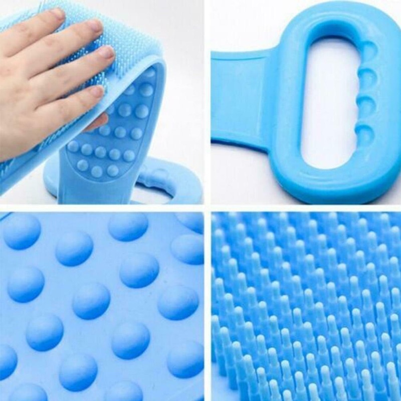 Đai chà lưng 2 mặt silicon giúp chà lưng dễ dàng thoải mái