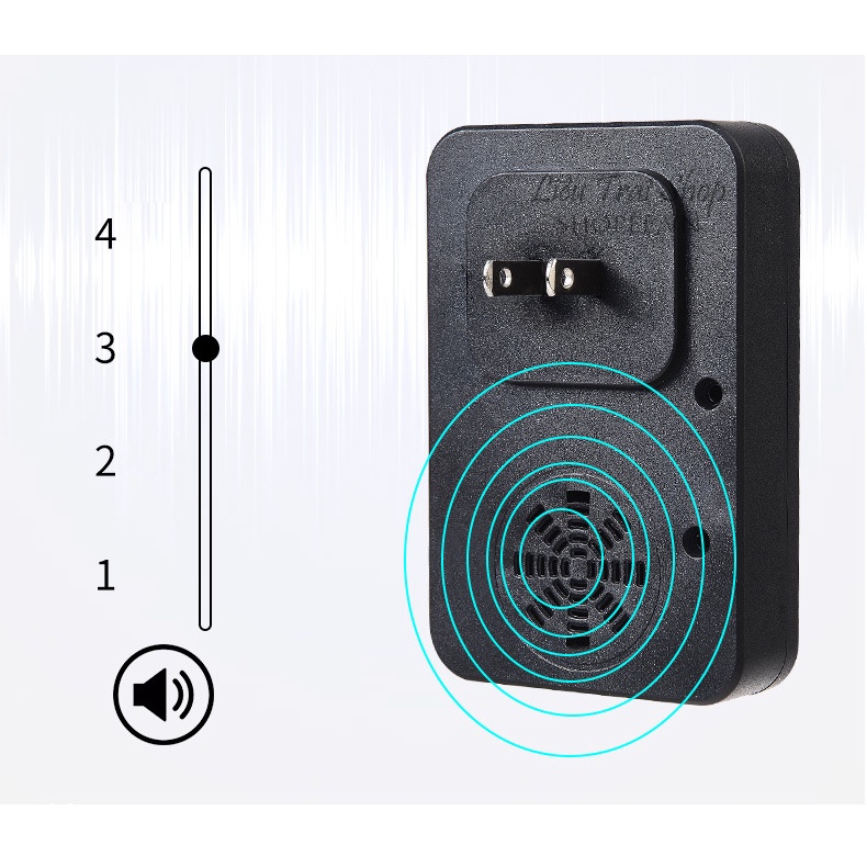 Chuông cửa không dây Aibont kiêm đồng hồ nhiệt kế ẩm kế 150m