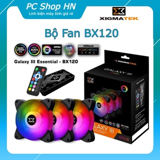 Quạt tản nhiệt XIGMATEK GALAXY III ESSENTIAL - BX120 ARGB (EN45433): HUB FAN (PACK x3, CONTROLLER, POWER HUB)