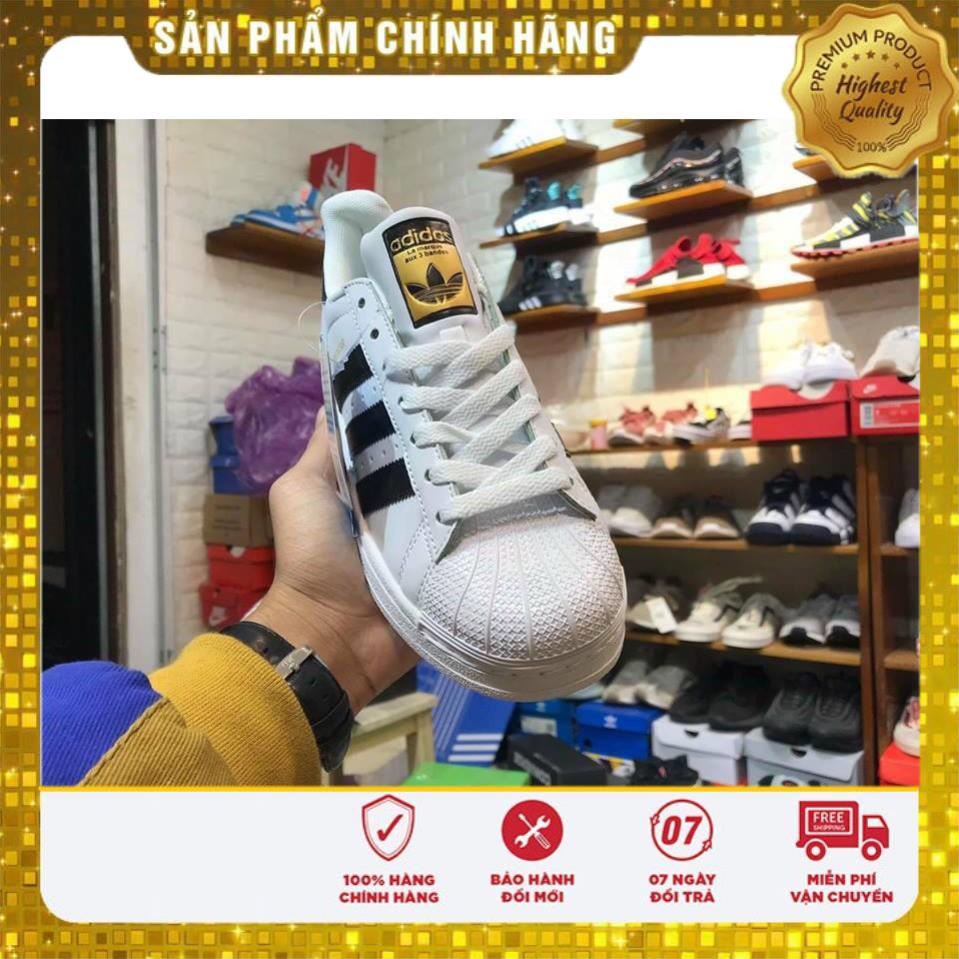 giày adidas superstar (tem vàng) - bh12