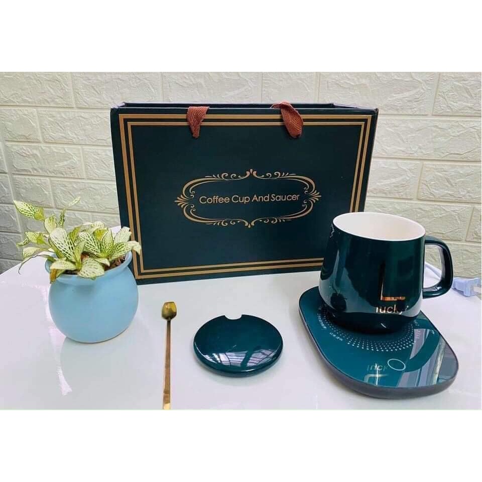 BỘ MÁY HÂM NÓNG SỮA,CHƯNG YẾN ĐỒ UỐNG TIỆN LỢI KÈM CỐC SỨ LUCKY