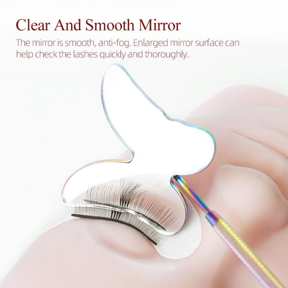 Gương Soi Lông Mi Chuyên Nghiệp Bằng Thép Không Gỉ Mịn Màng Chống Sương Mù