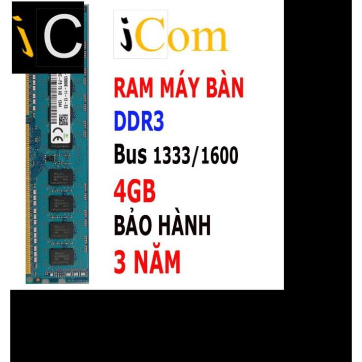 Ram máy bàn DDR3 4GB bus 1333