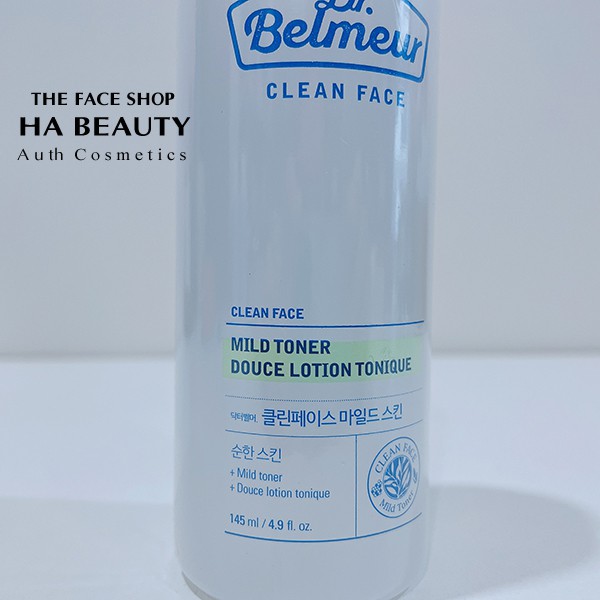 Nước hoa hồng dưỡng ẩm cho da dầu hỗn hợp kể cả da mụn nhạy cảm The Face Shop Dr Belmeur Clean Face Mild Toner 145ml | BigBuy360 - bigbuy360.vn