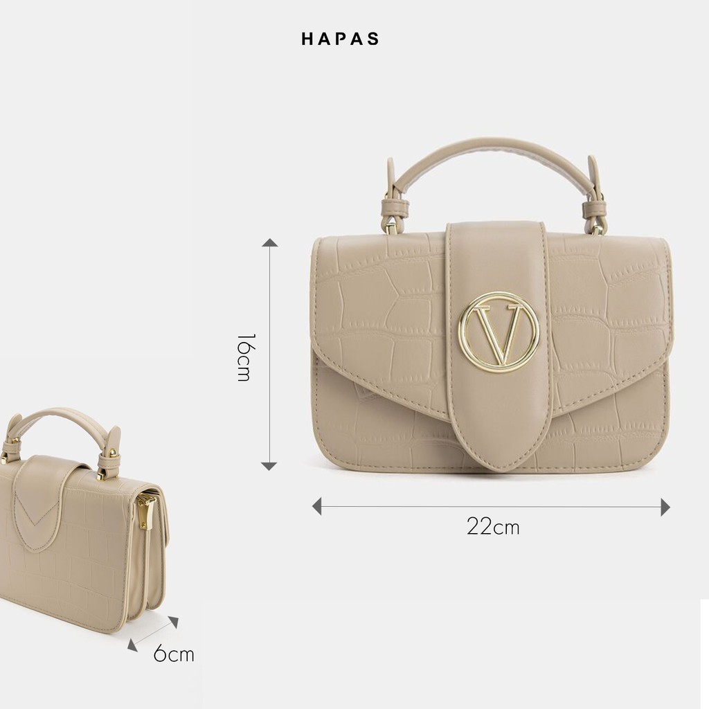 [Mã WABRWB24 giảm 30K đơn 99K] Túi Xách Nữ Đeo Chéo Khóa V Da Sần HAPAS - TST22183 | BigBuy360 - bigbuy360.vn