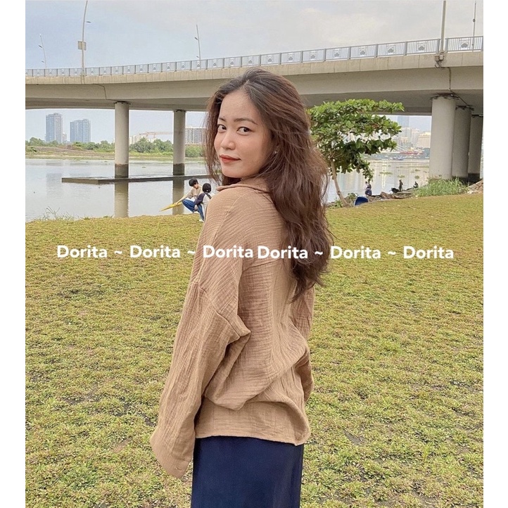 [Ảnh thật/Video] Áo sơ mi nhăn Bascis, Áo sơ mi nhăn phong cách Hàn Quốc - Dorita Boutique | BigBuy360 - bigbuy360.vn