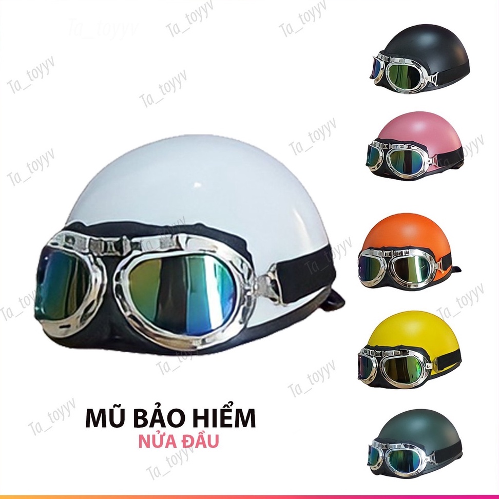 Mũ Bảo Hiểm Nửa Đầu, Siêu HOT - Hàng Cao Cấp