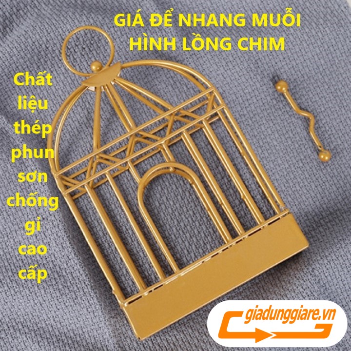 Lồng đựng nhang muỗi hình lồng chim khay đốt hương muỗi bằng thép an toàn cho trẻ em