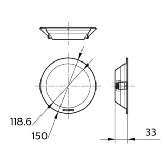 Đèn Led Philips 10W Âm Trần