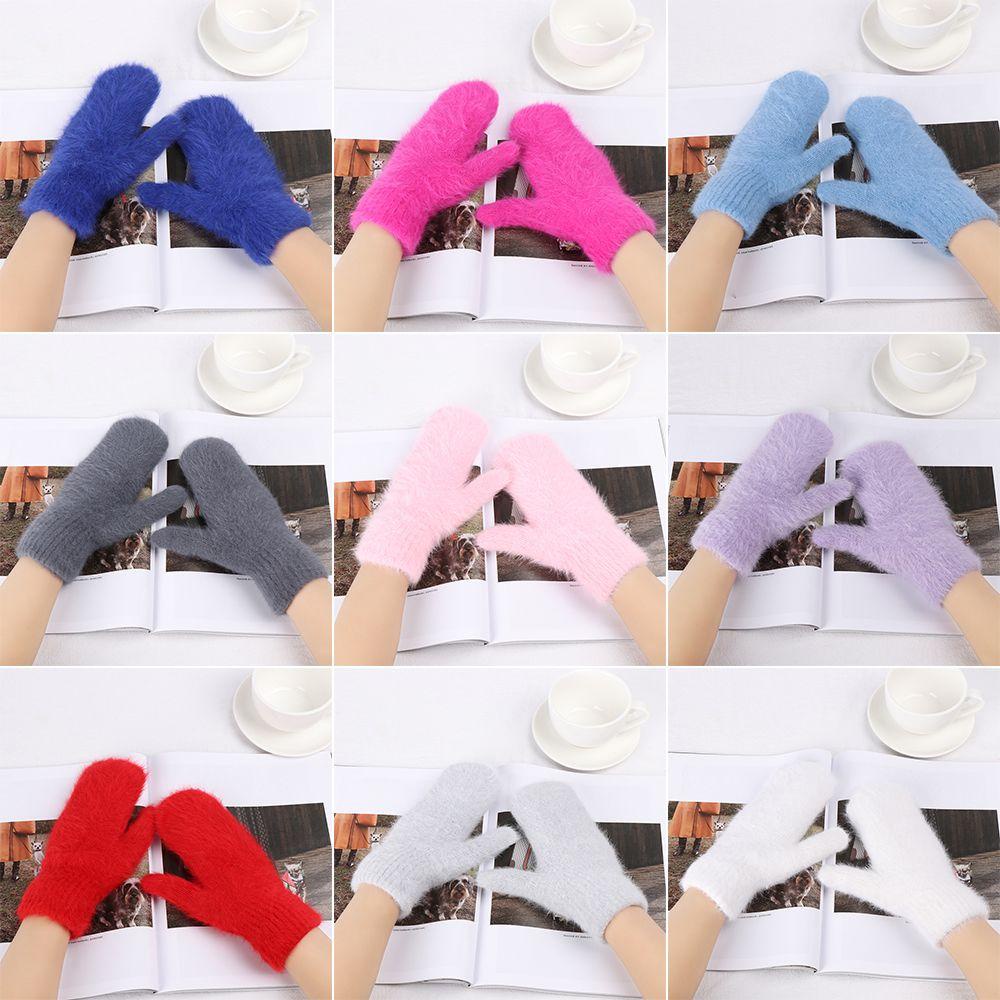 LAYOR1 Găng Tay Giả Lông Mềm Mại Co Giãn