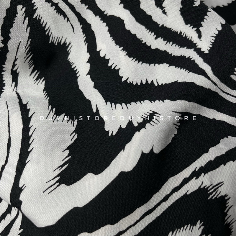 Áo sơ mi cộc tay unisex form rộng họa tiết VẰN TRẮNG cho nam nữ | DUYHI