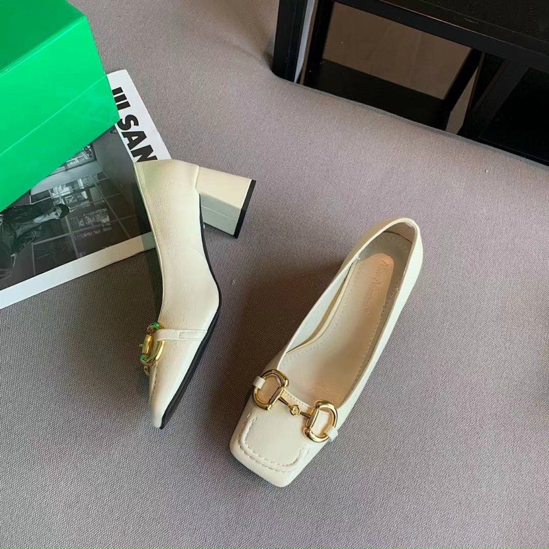 HÀNG FULL BOX CÓ SẴN Giày gót vuông khoá ngang 5cm