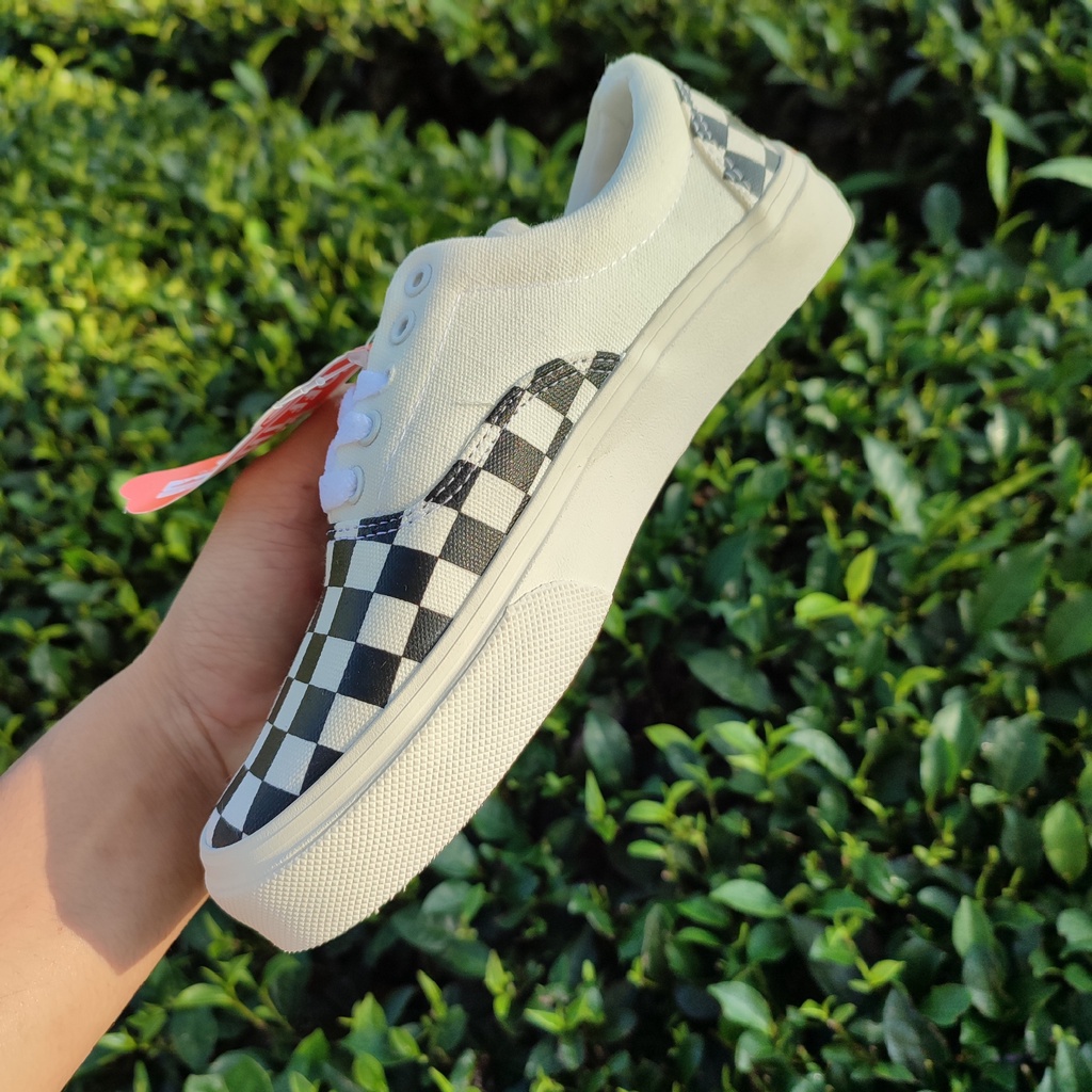 Giày vans caro buộc dây nam nữ dễ phối đồ đi học đi chơi - henry store | BigBuy360 - bigbuy360.vn