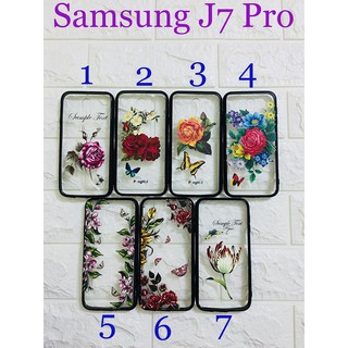 Ốp lưng thời trang đính đá viền dẻo cho Samsung Galaxy J7 Pro Tặng kính cường lực