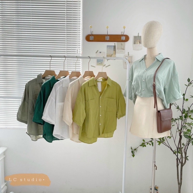Áo sơ mi tay ngắn kiểu hàn quốc màu sắc đơn giản dành cho nữ oversize phiên bản mùa hè cao cấp 2022 Kozoda