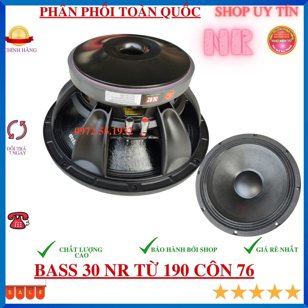 Loa bát 30 NR từ 190 côn 76 xương đúc lõm nhập khẩu loa cao cấp công suất lớn hàng xin giá 1 chiếc