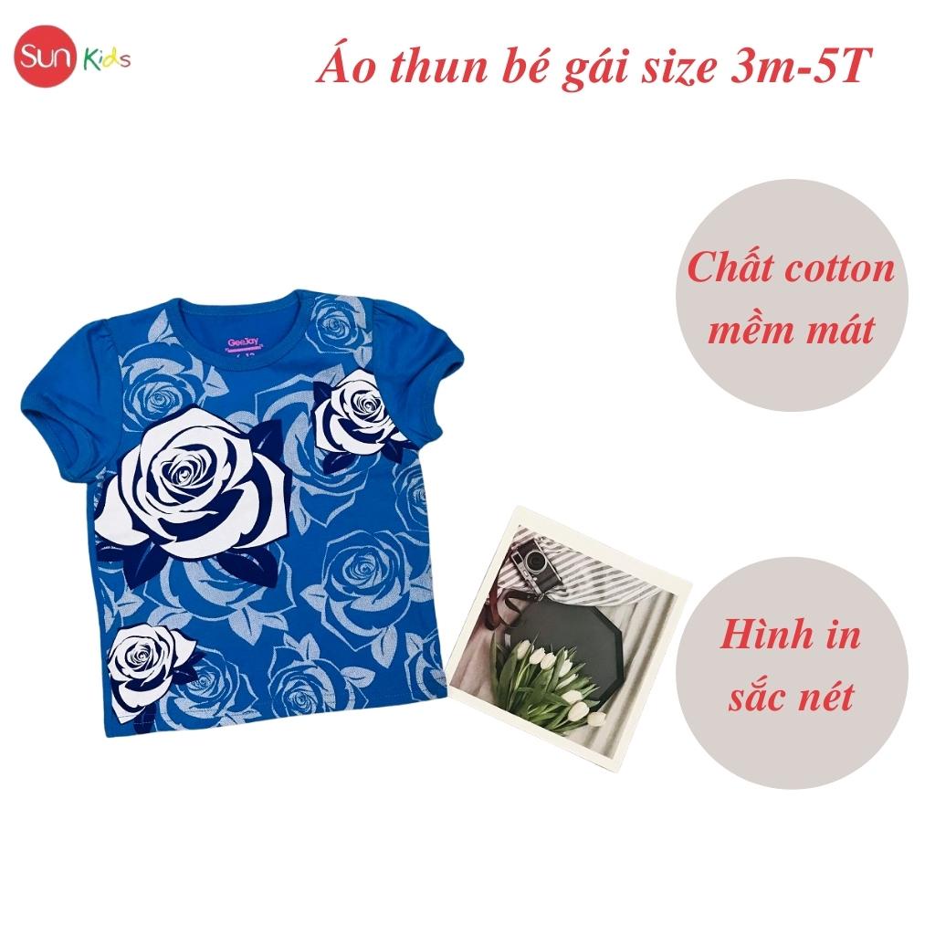 Áo thun cho bé gái, áo phông bé gái chất cotton mềm mát, size 3m - 5 tuổi - SUNKIDS