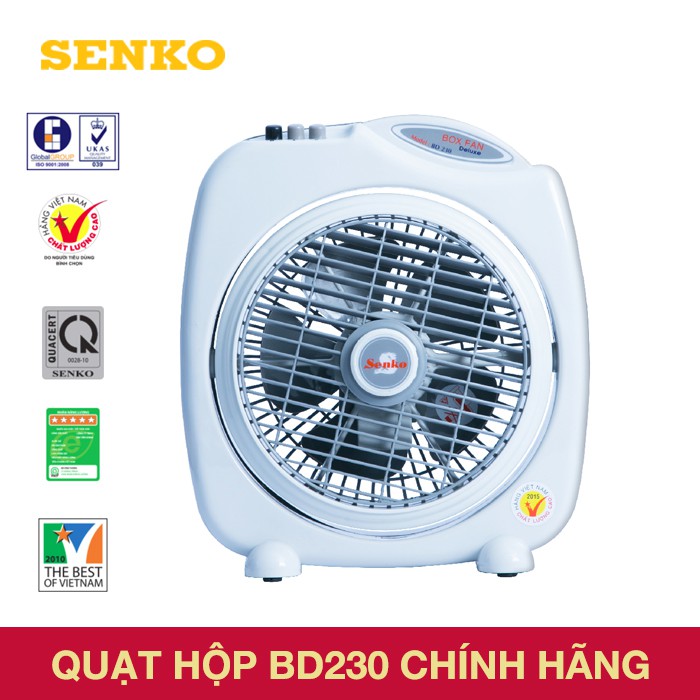 QUẠT HỘP (BÀN ĐẢO) 2 TẤC SENKO NHỎ GỌN BD230