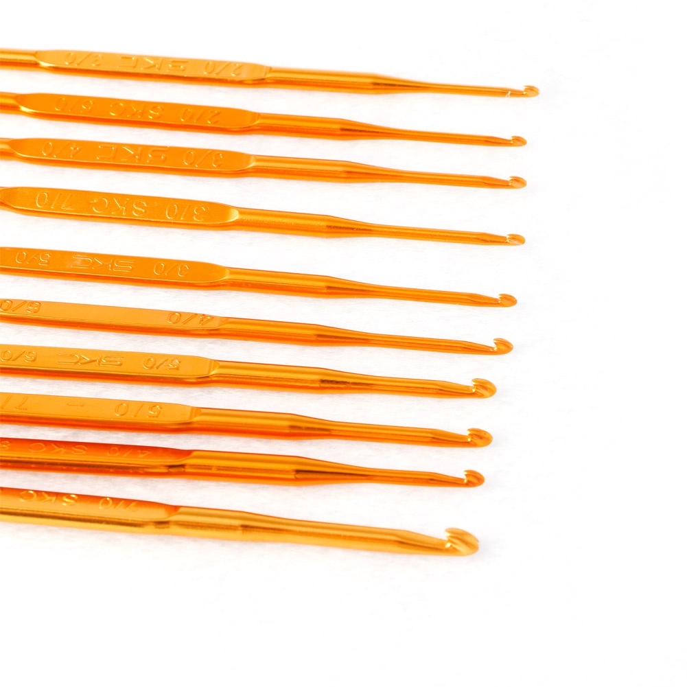 Set 10 Kim Đan Len Hai Đầu Bằng Nhôm Màu Vàng