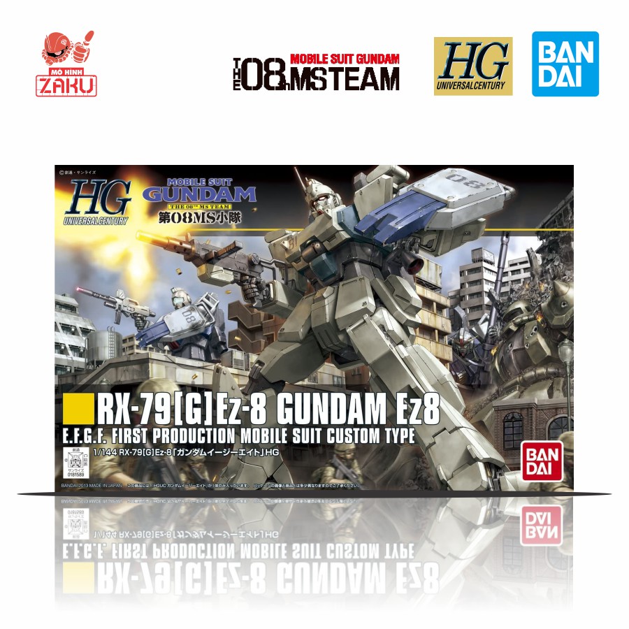 (New) Mô hình lắp ráp gundam Bandai HG UC Gundam Ez8 (RX-79[G] Ez-8)