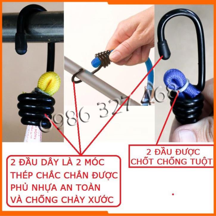 [DÒNG NHẬP- Siêu Co Giãn] Dây Ràng Đồ Xe Máy, Dây Chằng Hàng Cho Xe Đẩy Hàng, Xe Đạp Leo Núi