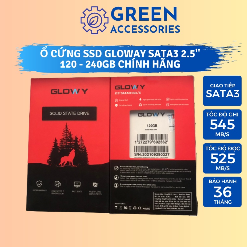 [Mã 255ELSALE giảm 7% đơn 300K] Ổ Cứng SSD PC Laptop GLOWAY 240GB 120GB Sata3 6GB/s 2.5inch Bảo hành chính hãng 36 Tháng | BigBuy360 - bigbuy360.vn