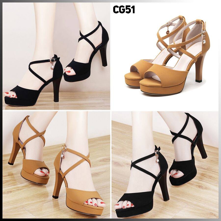 👠[SALE CÓ HẠN] Giày cao gót quai chéo cực xinh-CG51