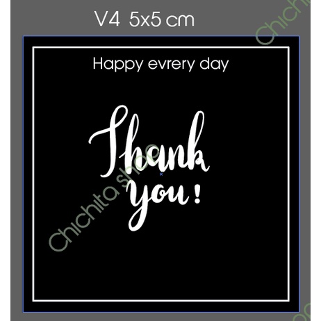 TEM Tem giấy chữ 'Thank you' 5x2.7cm(1set=48c), 5x5cm(set=24c), 8x10cm(set=6c) hàng có sẵn