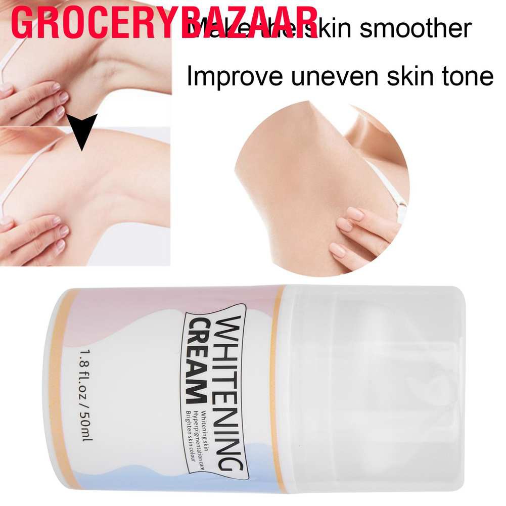 Grocerybazaar Whitening Cream Brightening Skin Tone Moisturizing Lightening for Knee Elbow Underarm 50ML