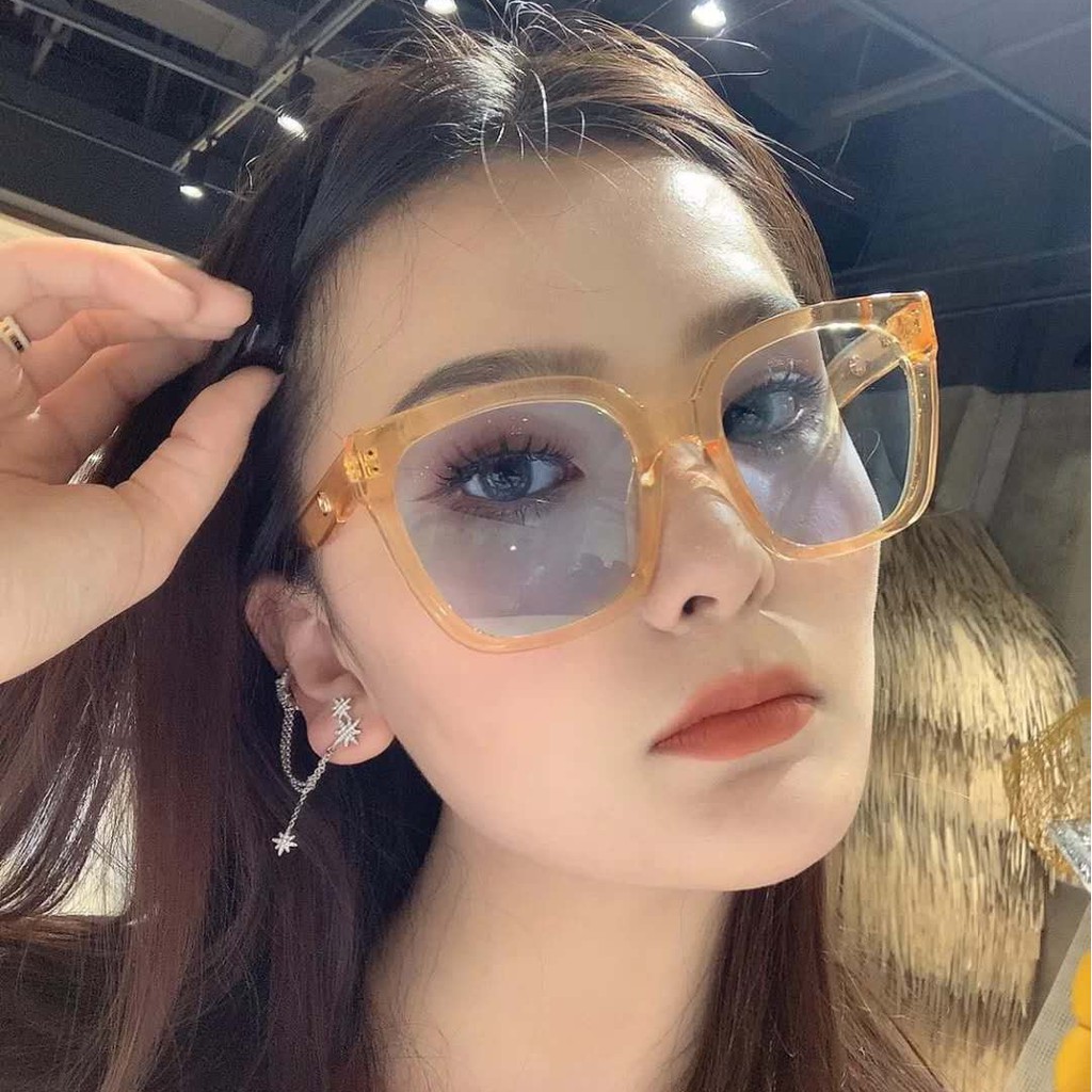 Kính mát tròng vuông phong cách Harajuku tùy chọn màu sắc