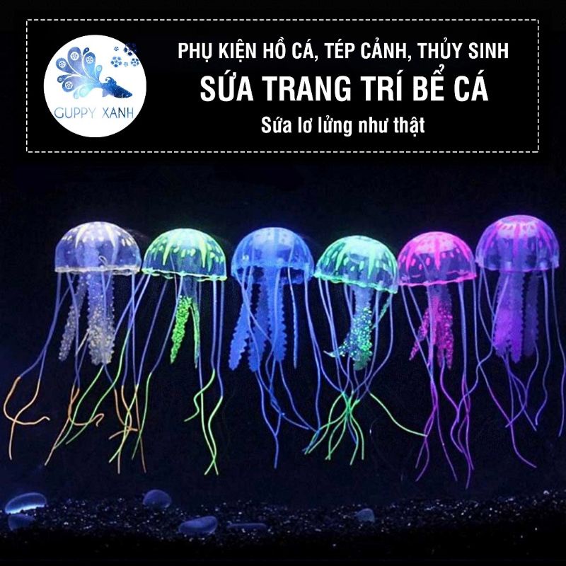 Sứa biển trang trí bể cá, phát sáng và treo lơ lững