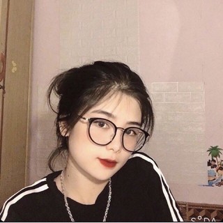 Kính mắt mèo gọng kim loại dáng tròn kiểu dáng trẻ trung hàn quốc