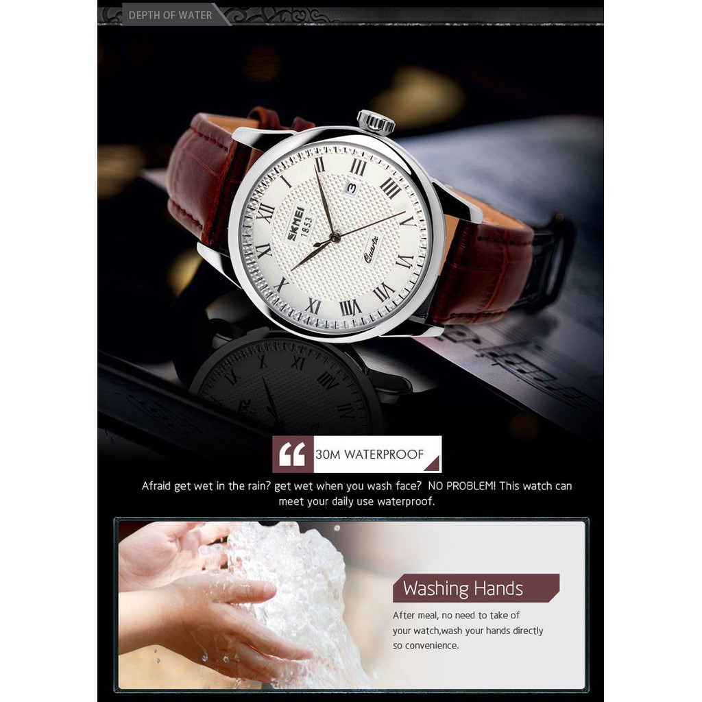 Đồng hồ nam SKMEI chính hãng dây da thời trang đẳng cấp chống nước tốt SKM058-2 - Đồng Hồ SKMEI Việt Nam | BigBuy360 - bigbuy360.vn