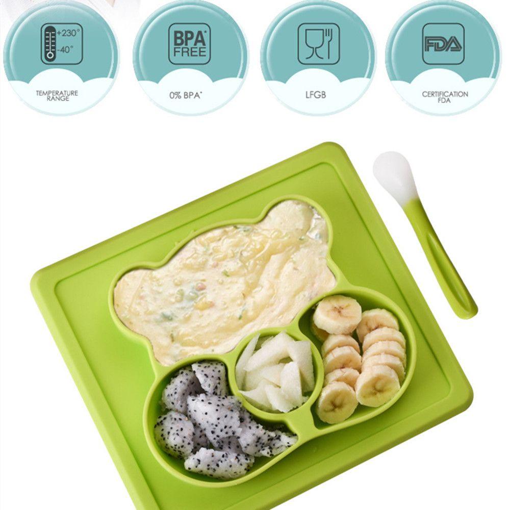 NIUYOU Tô Ăn Silicon Chống Bỏng Họa Tiết Hoạt Hình Thân Thiện Với Môi Trường Cho Bé