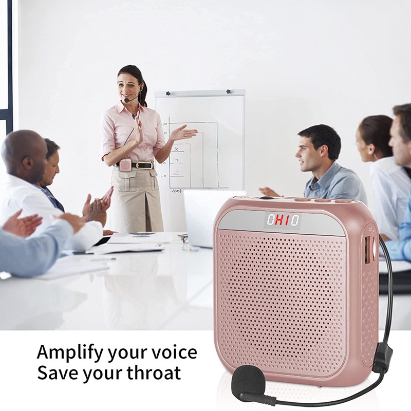 Loa Khuếch Đại Loại Nhỏ Máy Trợ Giảng Không Dây Smart Chuyên Nghiệp Cáp USB Thẻ TF Có Micro Kèm Cho Giáo Viên/Hướng Dẫn Viên