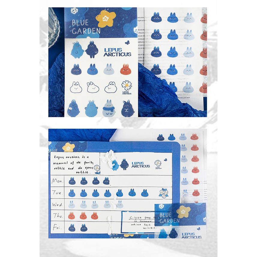 Sticker Dán Sổ Trang Trí Papermore Blue Garden Bắc Cực | ST036