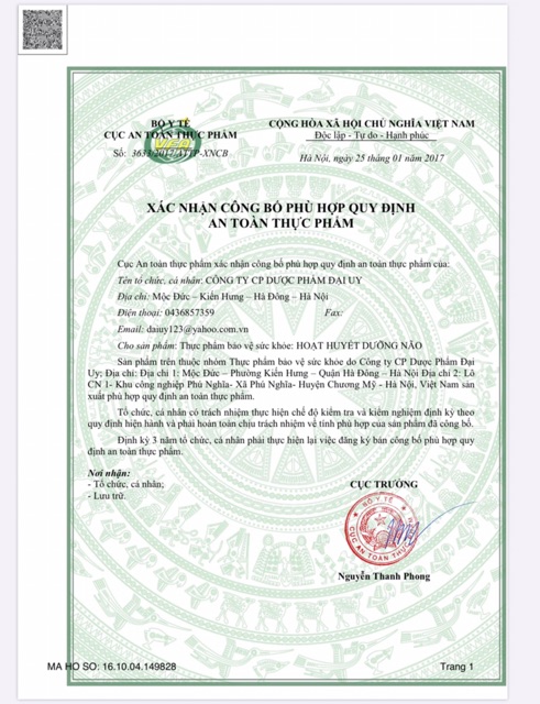 HOẠT HUYẾT DƯỠNG NÃO hộp 100 viên - Hoạt huyết bổ não Đại Uy | BigBuy360 - bigbuy360.vn