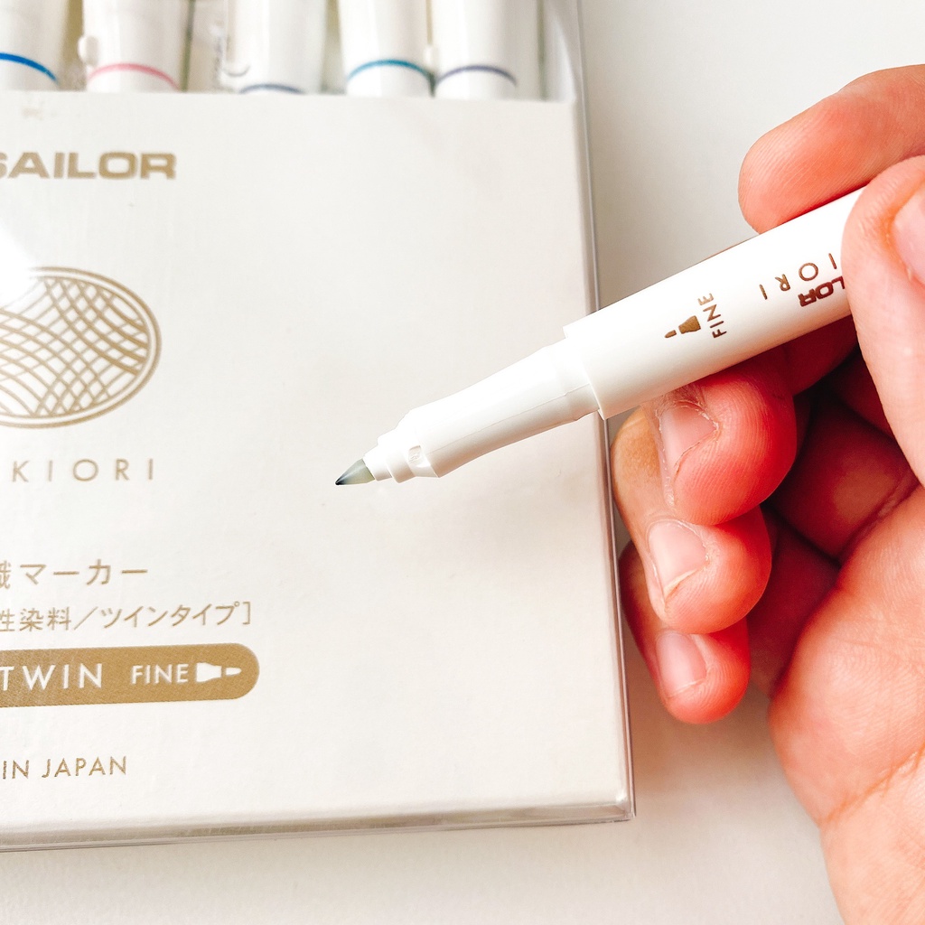 Bộ 5 Bút Shikiori Brush - Sailor 2 đầu - Tập Viết Caligraphy - Hidari