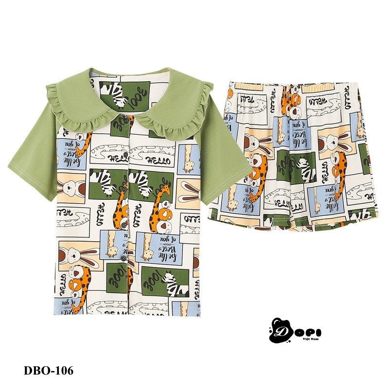 (DBO106) Đồ bộ mặc nhà nữ mùa hè đồ bộ pijama nữ CHUNKEER