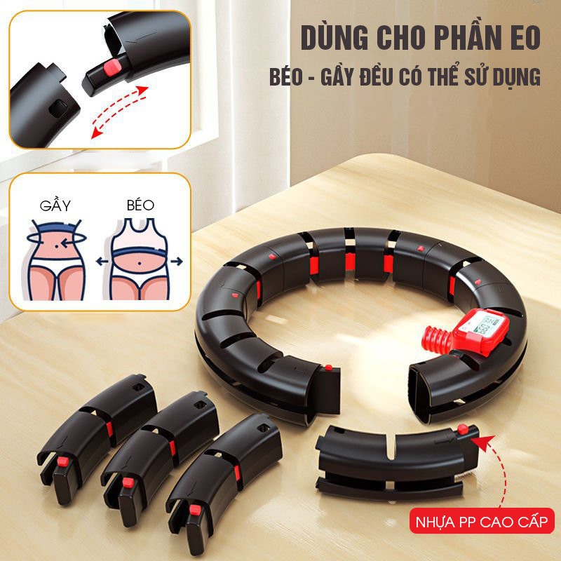 Vòng Lắc Eo HULA HOOP Tự Động Đếm Số Vòng Lắc, Giảm Mỡ Bụng Nhanh Lấy Lại Hình Thể