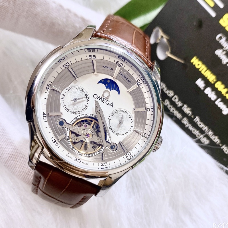 Đồng hồ cơ nam OM9190 dây da cao cấp chạy máy tự động,Lộ máy bên trong siêu ngầu,bảo hành 1 năm | BigBuy360 - bigbuy360.vn